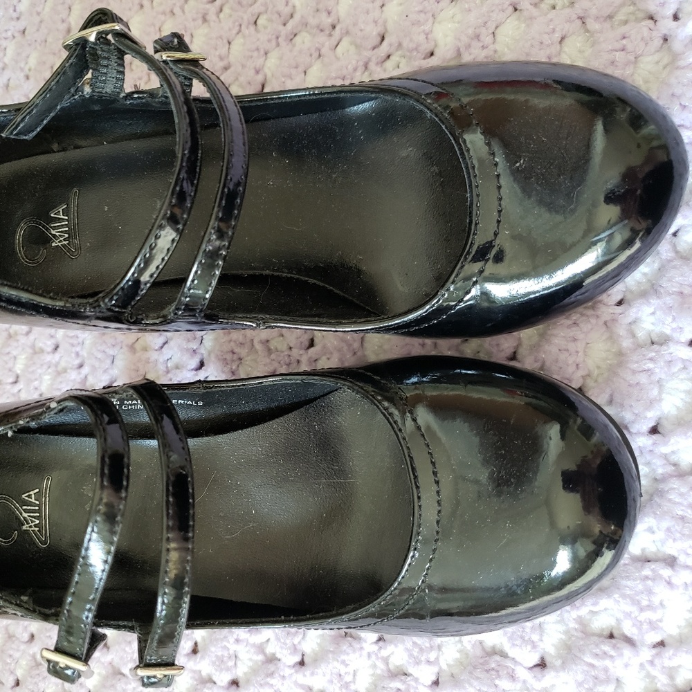 New Patent Leather Double Straps Mary Jane Heels 6